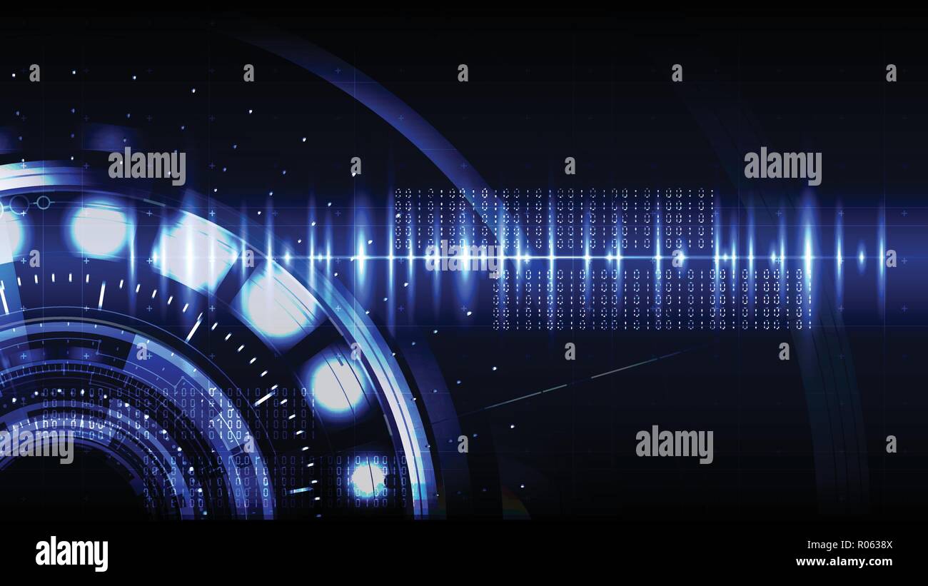 Technological cybersecurity modern interface abstract background vector design Stock Vector
