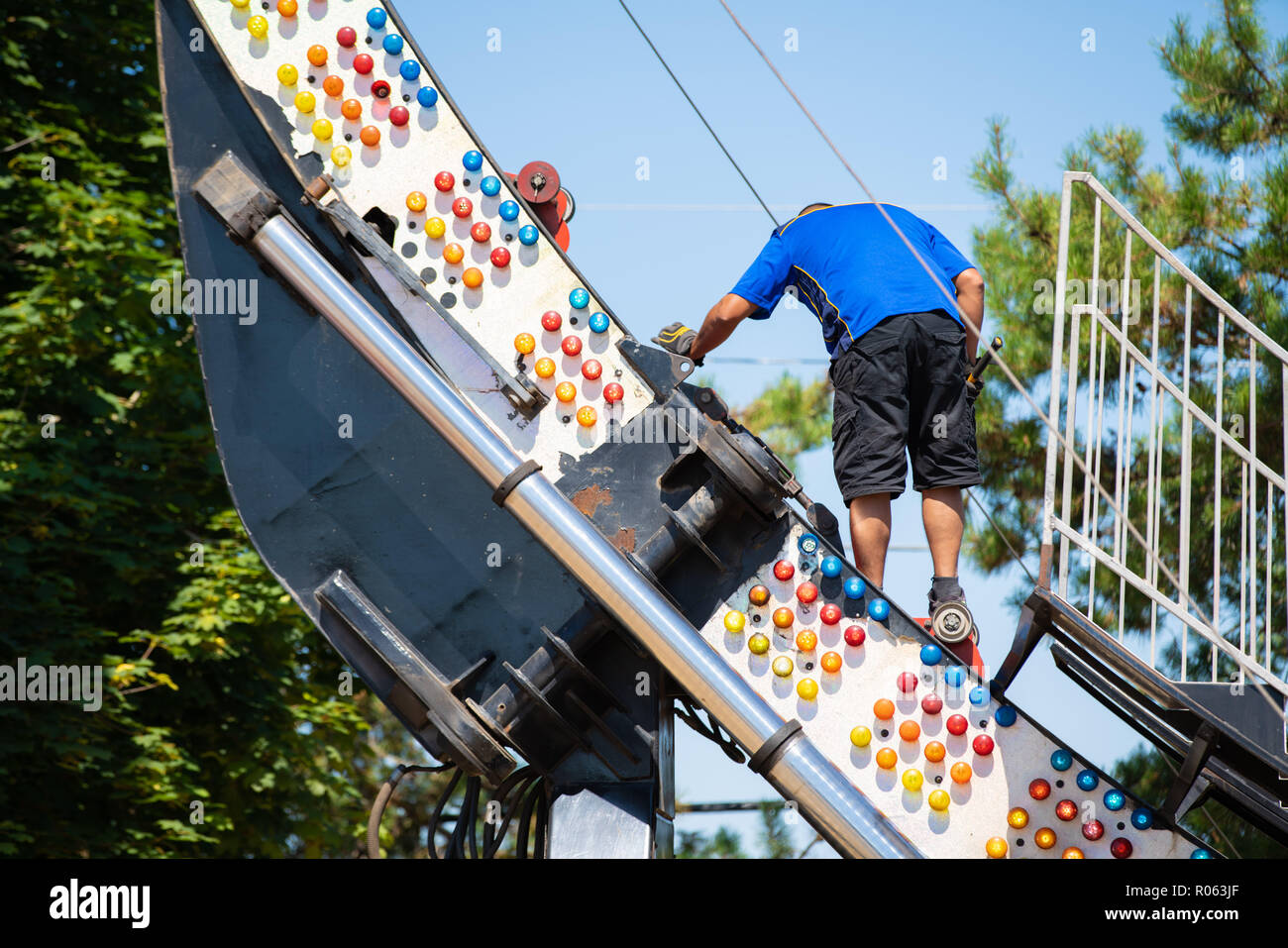 Roller coaster maintenance hires stock photography and images Alamy