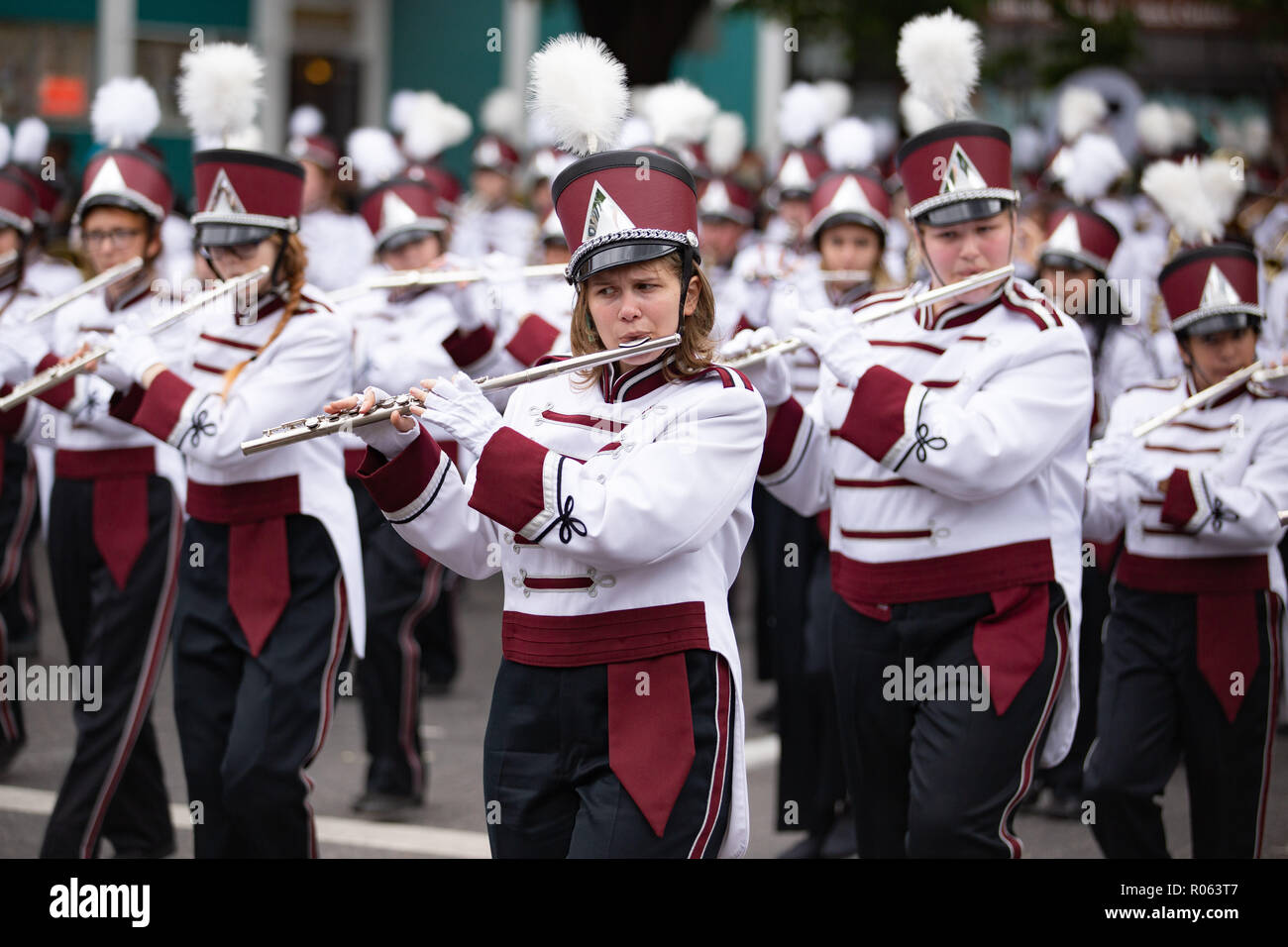 Flute band marching road hires stock photography and images Alamy