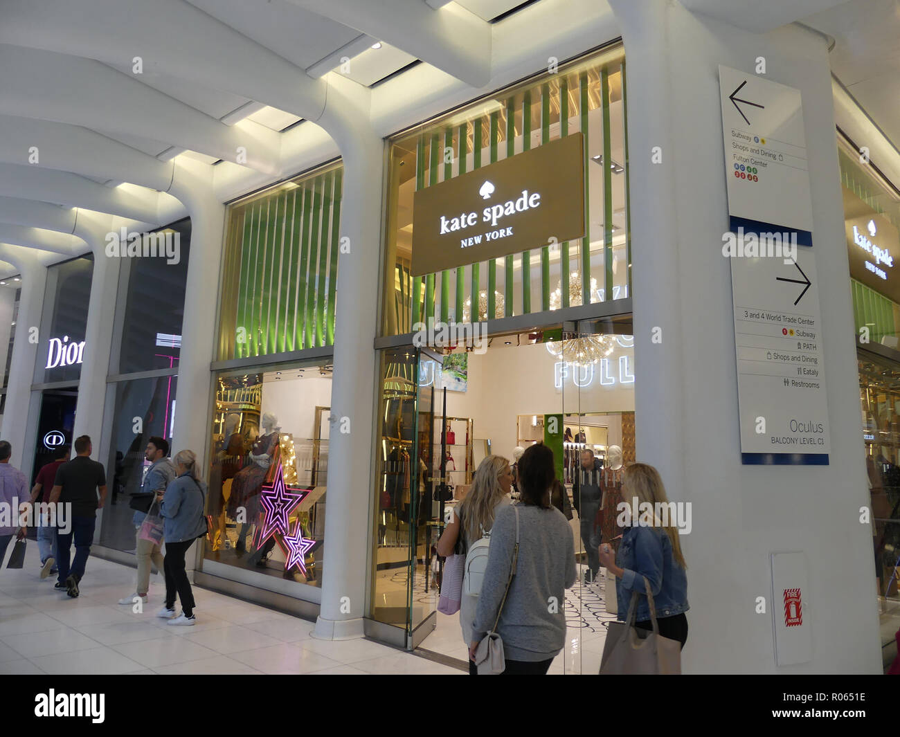 KATE SPADE STORE IN THE WESTFIELD WORLD TRADE CENTRE, near the site of the  9/11 disaster in Manhattan, New York. Photo: Tony Gale Stock Photo - Alamy