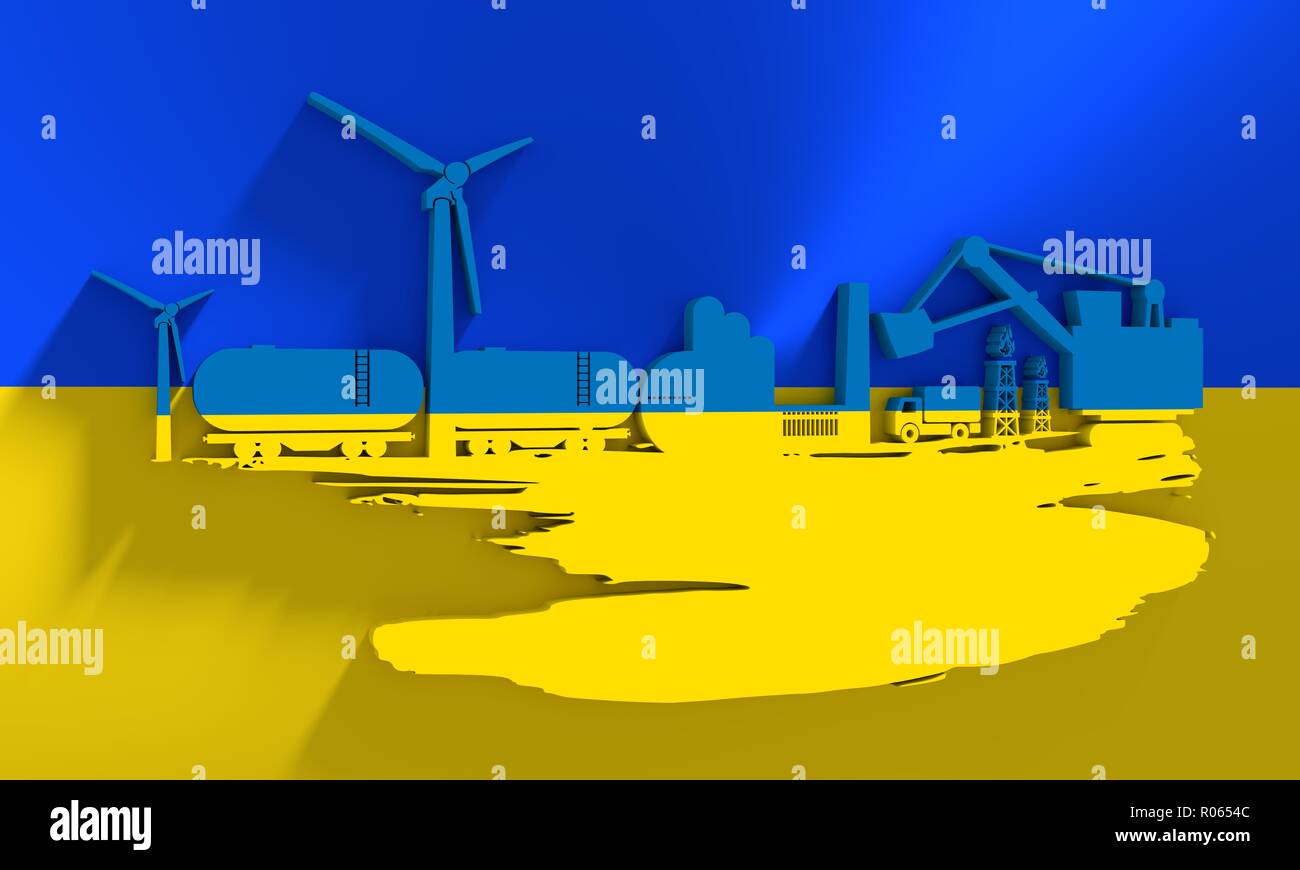 Energy and Power icons set. Brush stroke Stock Photo Alamy