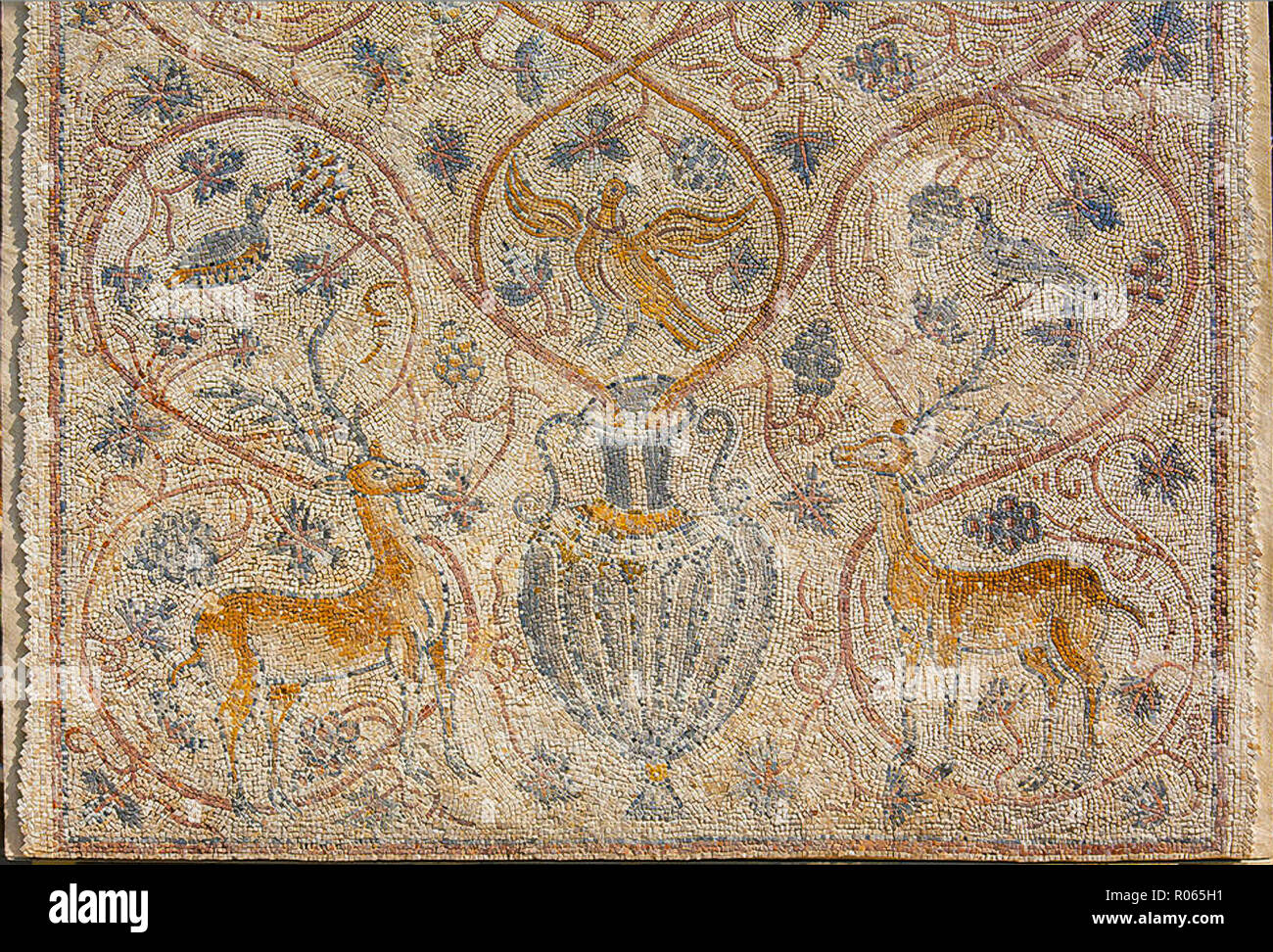 6384. Beth Govrin mosaic floor, late Roman Stock Photo