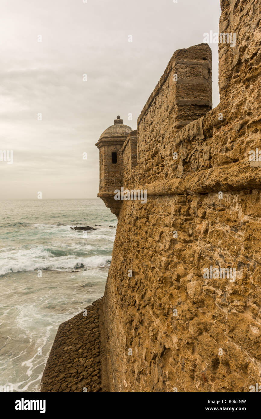 view of the ancient buildings of Cadiz Stock Photo