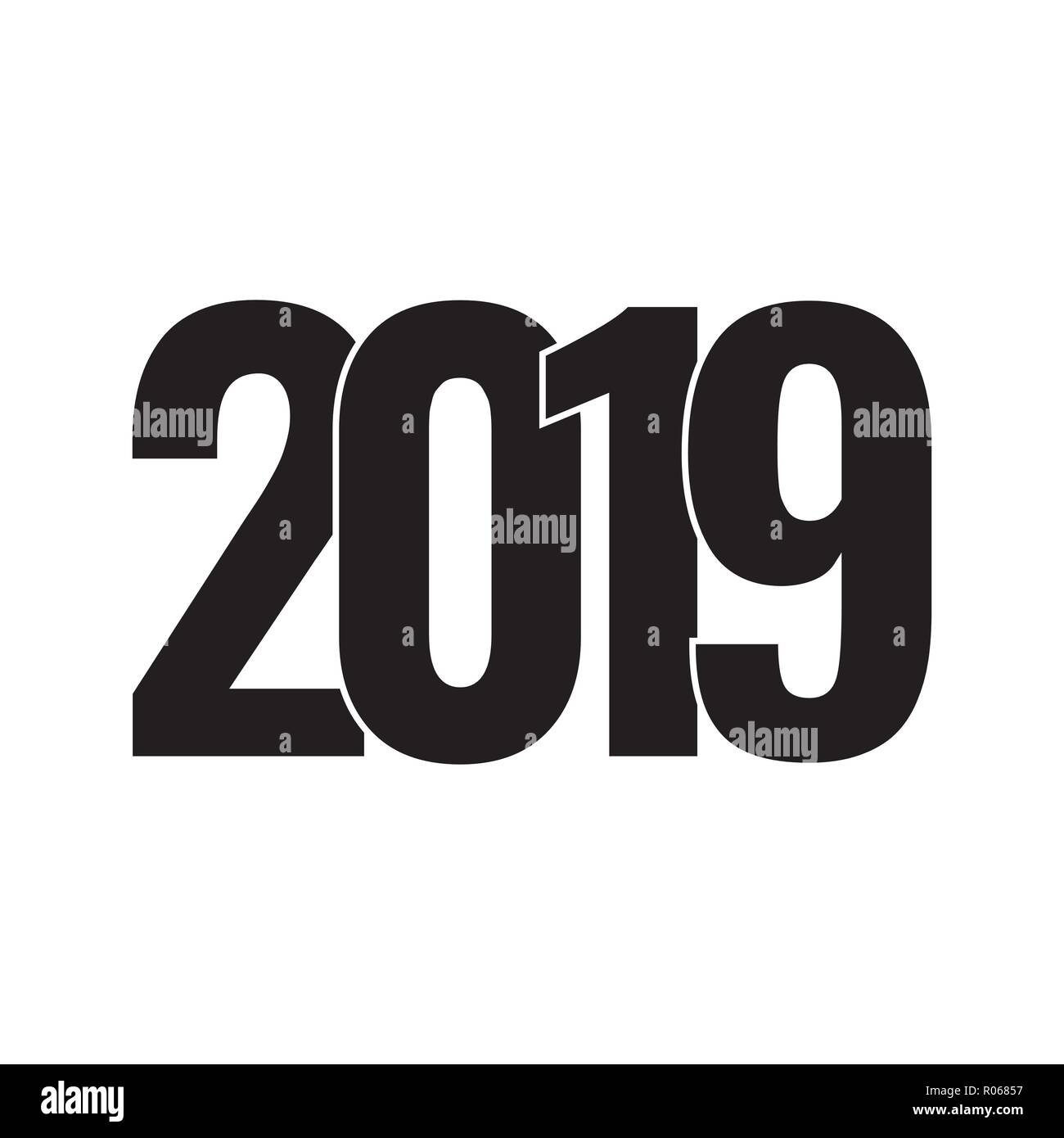 Happy New Year 2019 vector icon Stock Vector Image & Art - Alamy