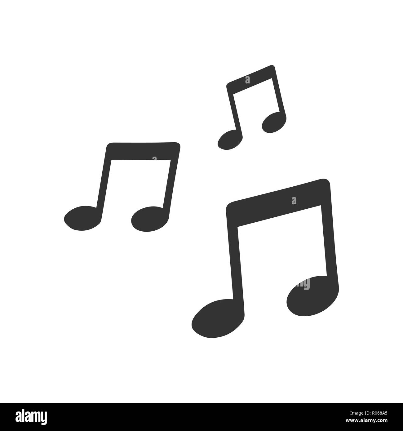 Music Icon .Note symbol for your web site design Stock Vector