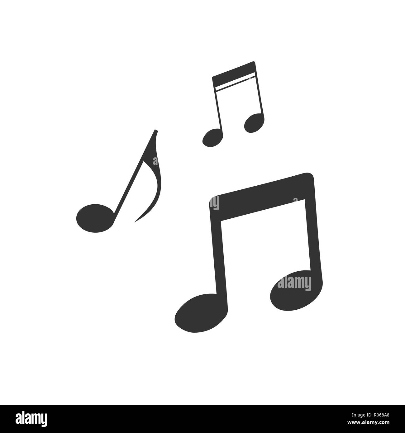 Music Icon .Note symbol for your web site design Stock Vector