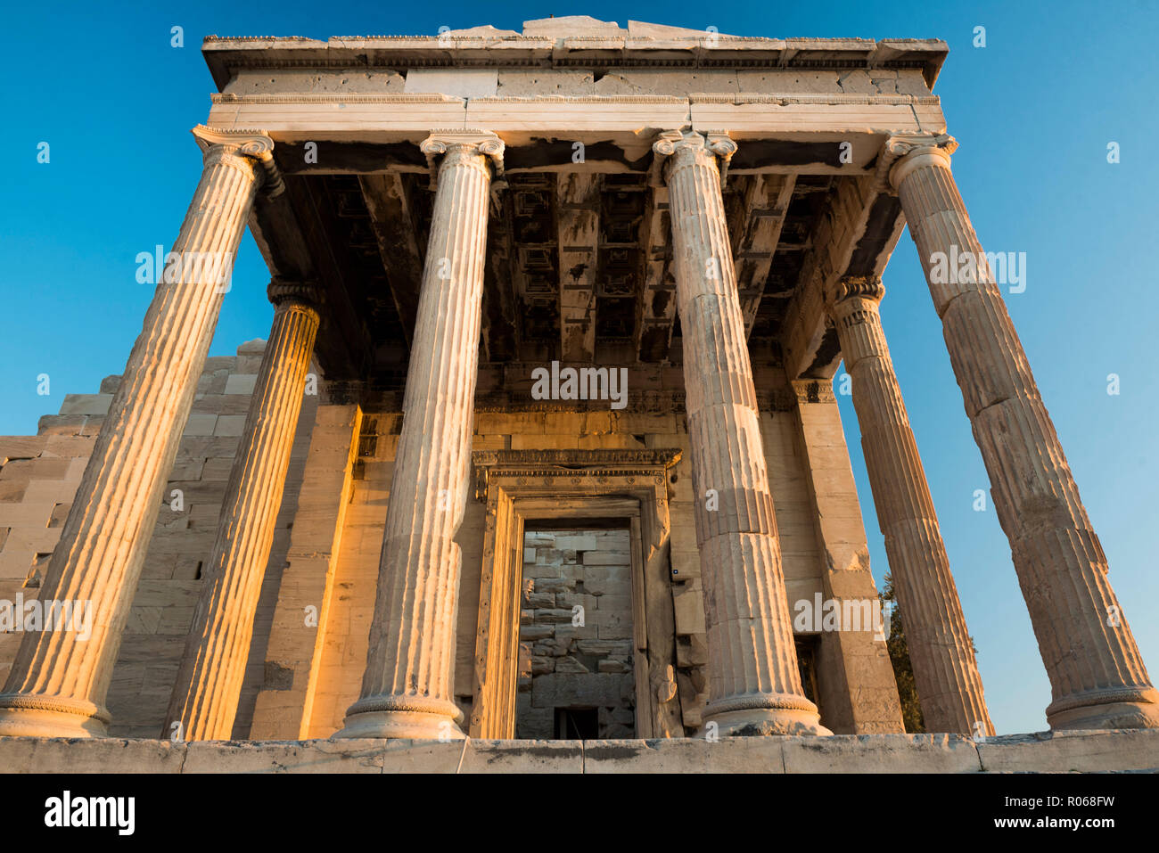 Acropolis at sunset, UNESCO World Heritage Site, Athens, Attica Region, Greece, Europe Stock Photo