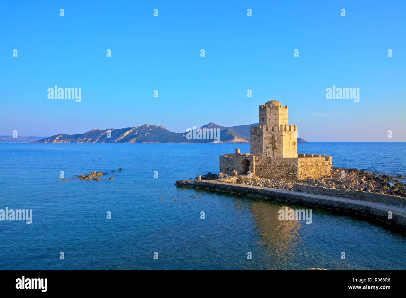 The Castle at Methoni, Messinia, The Peloponnese, Greece,  Europe Stock Photo