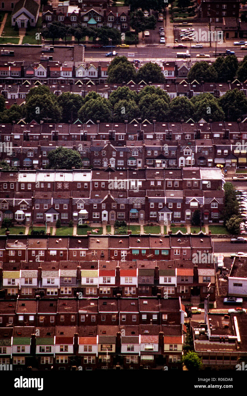 Aerial photo of homes in northeast Philadelphia Stock Photo Alamy