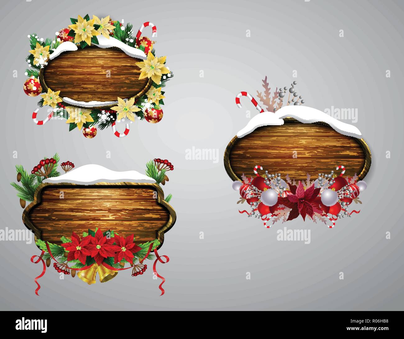 Vector wooden christmas board Stock Vector Image & Art Alamy