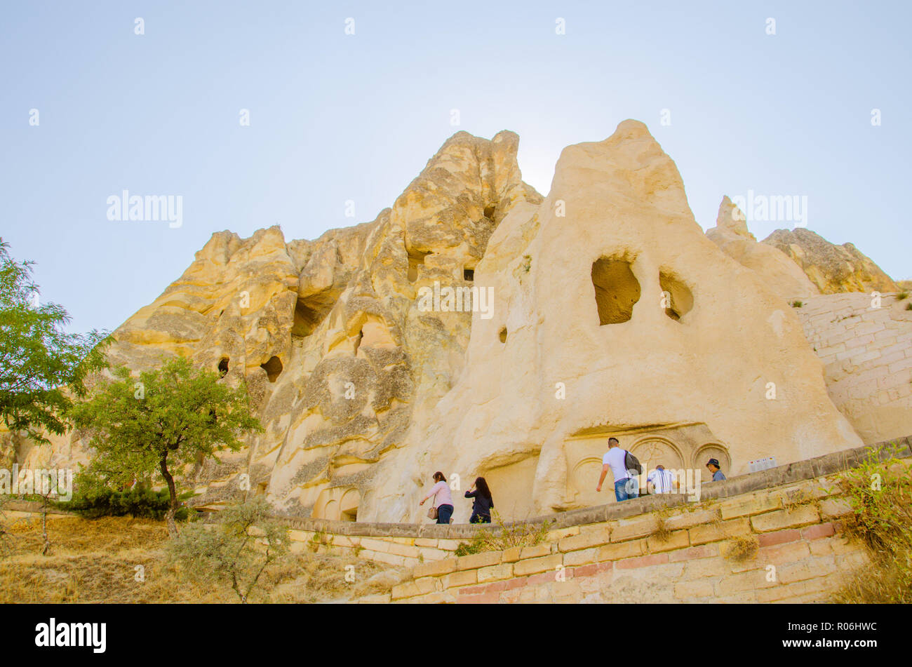 Cappadocia - Turkey - August 2018: carved Rocks church. Stock Photo