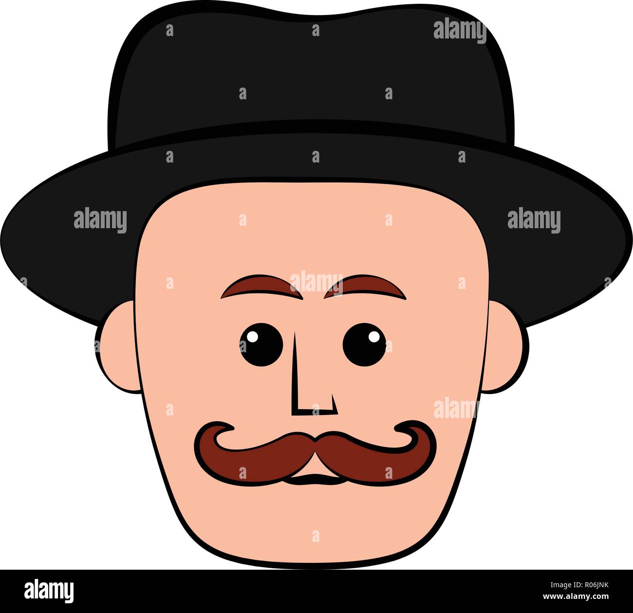 Isolated hipster avatar with a hat Stock Vector Image & Art - Alamy