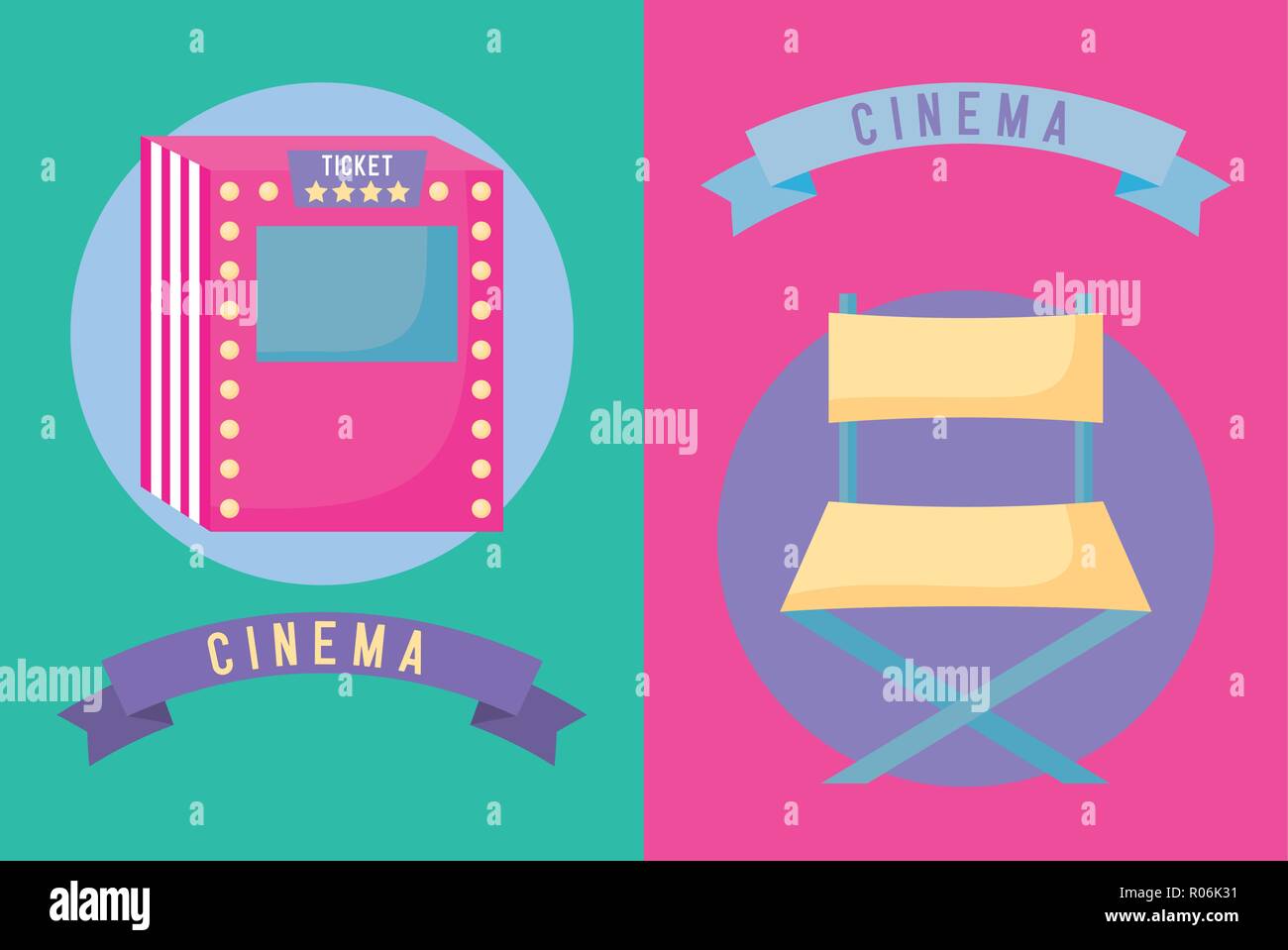 set icons of cinema film vector illustration design Stock Vector Image ...