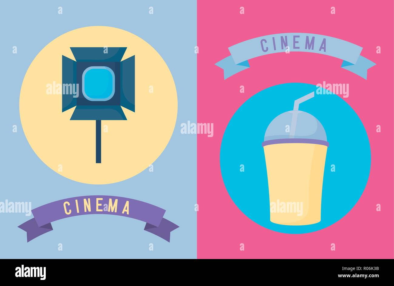set icons of cinema film vector illustration design Stock Vector Image ...