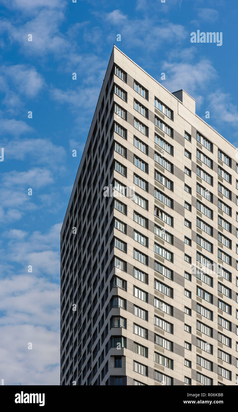 Modern Skyscraper on the Cloudy Sky Background Stock Photo - Alamy