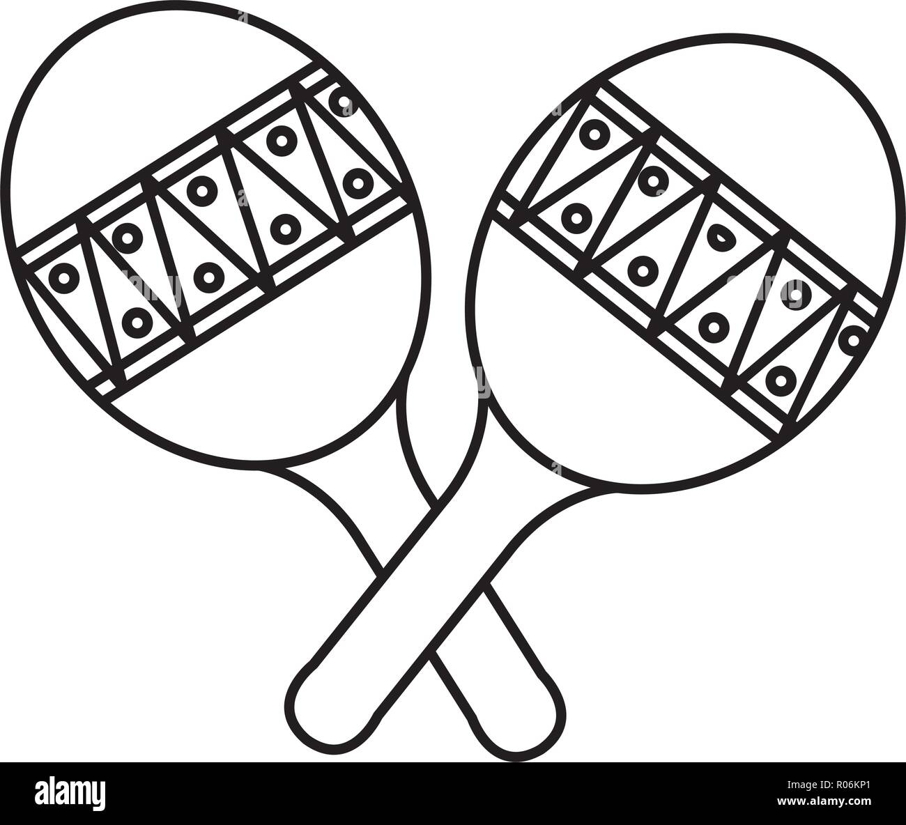 maracas musical instrument icon vector illustration design Stock Vector