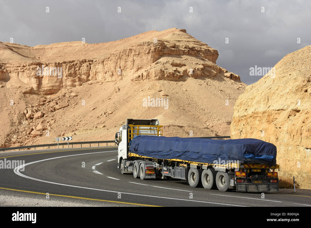 Truck climbing up hill Stock Photo Alamy