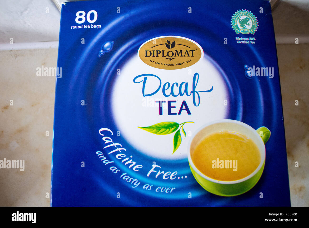 Decaf tea bags Stock Photo Alamy
