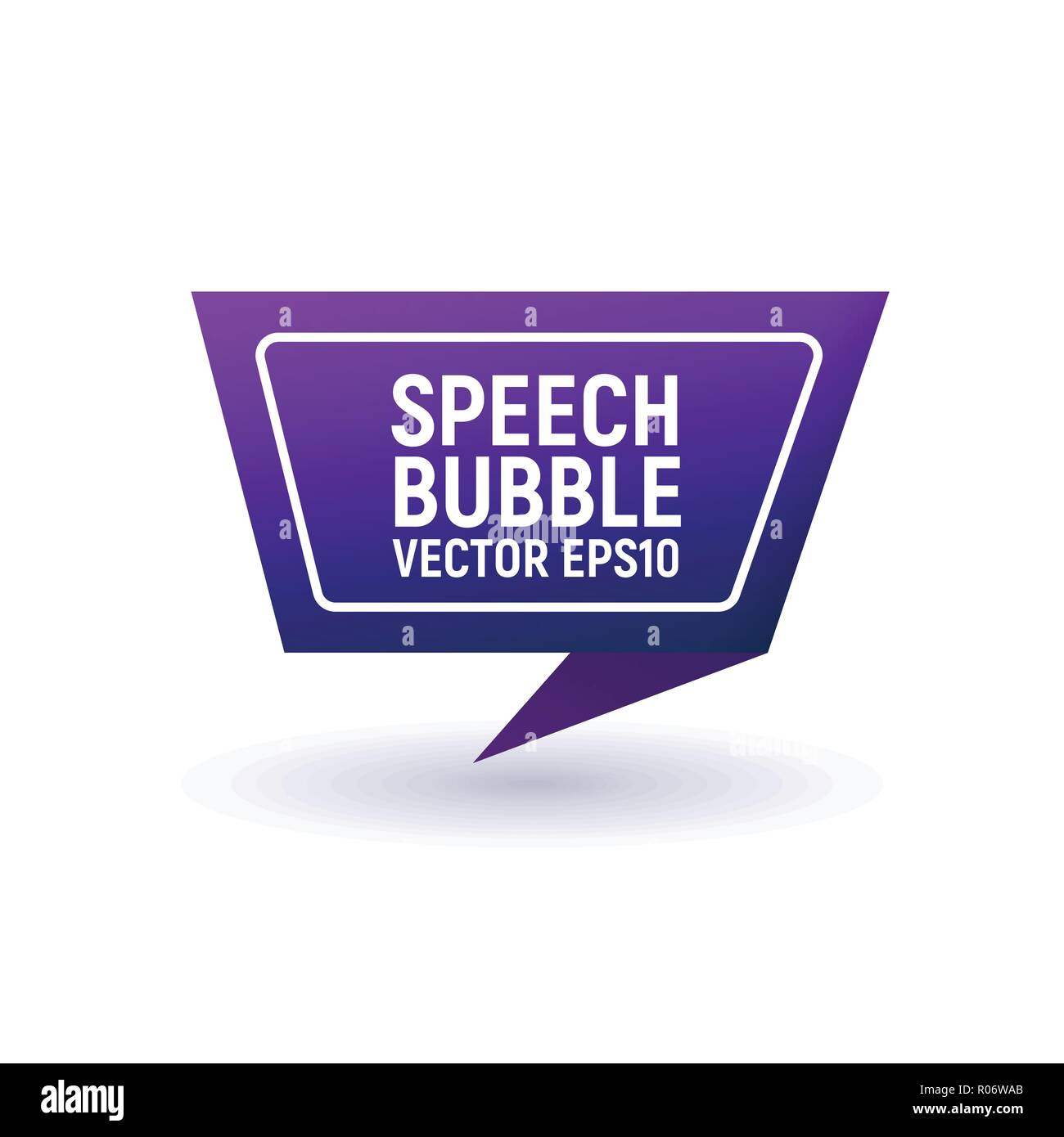 Bubble speech purple. Vector illustration. Icon abstract. Stock Vector