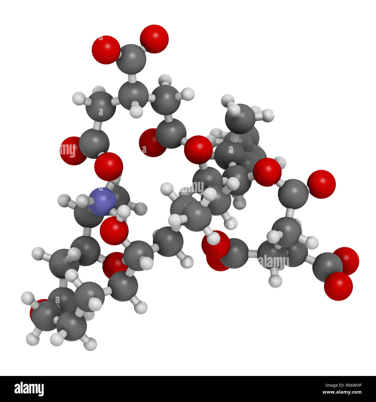 Fumonisin B1 mycotoxin molecule. Fungal toxin produced by some Fusarium