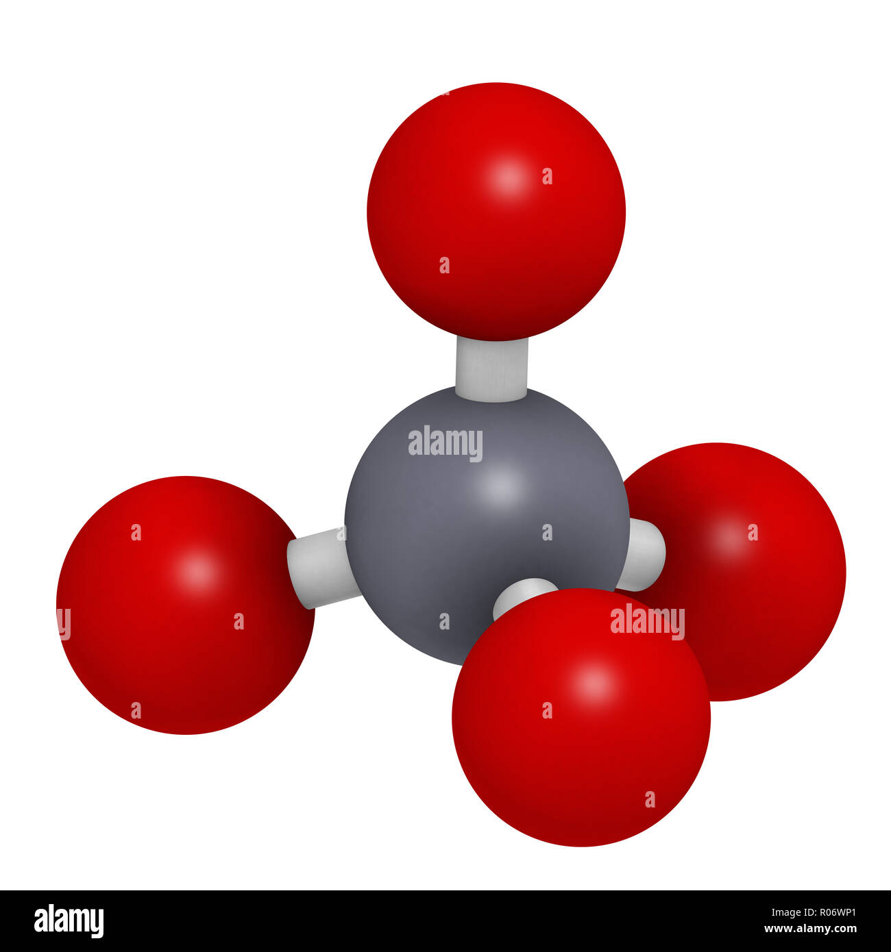 Permanganate Anion, Chemical Structure. 3d Rendering. Atoms Are 