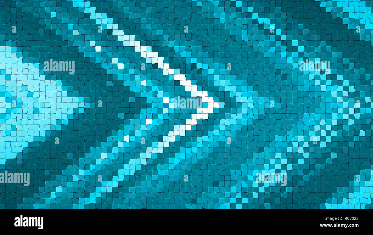 3D mosaic rendering based on an abstract angular composition consisting ...