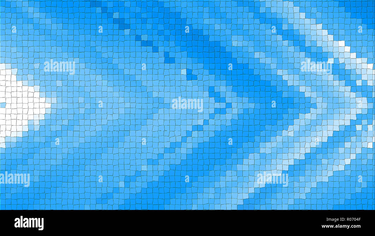 3D mosaic rendering based on an abstract angular composition consisting ...