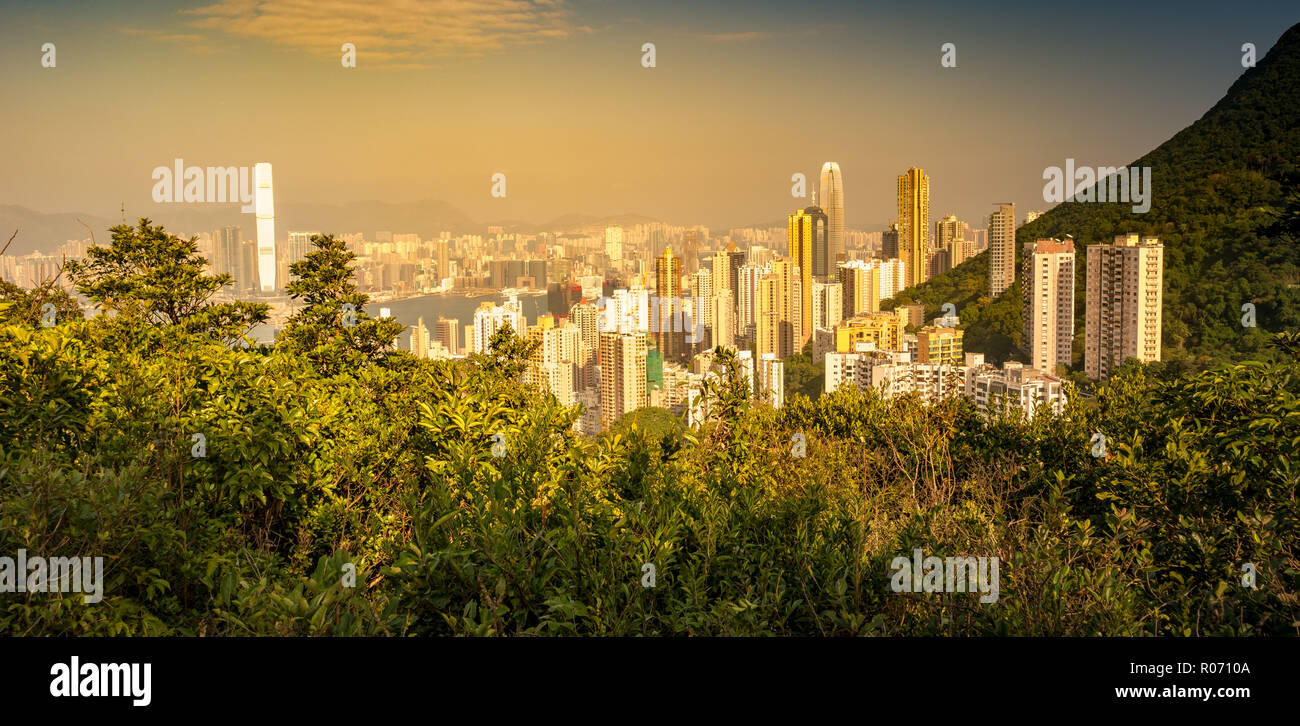 Hong Kong Skyline View From Victoria Peak Stock Photo - Alamy