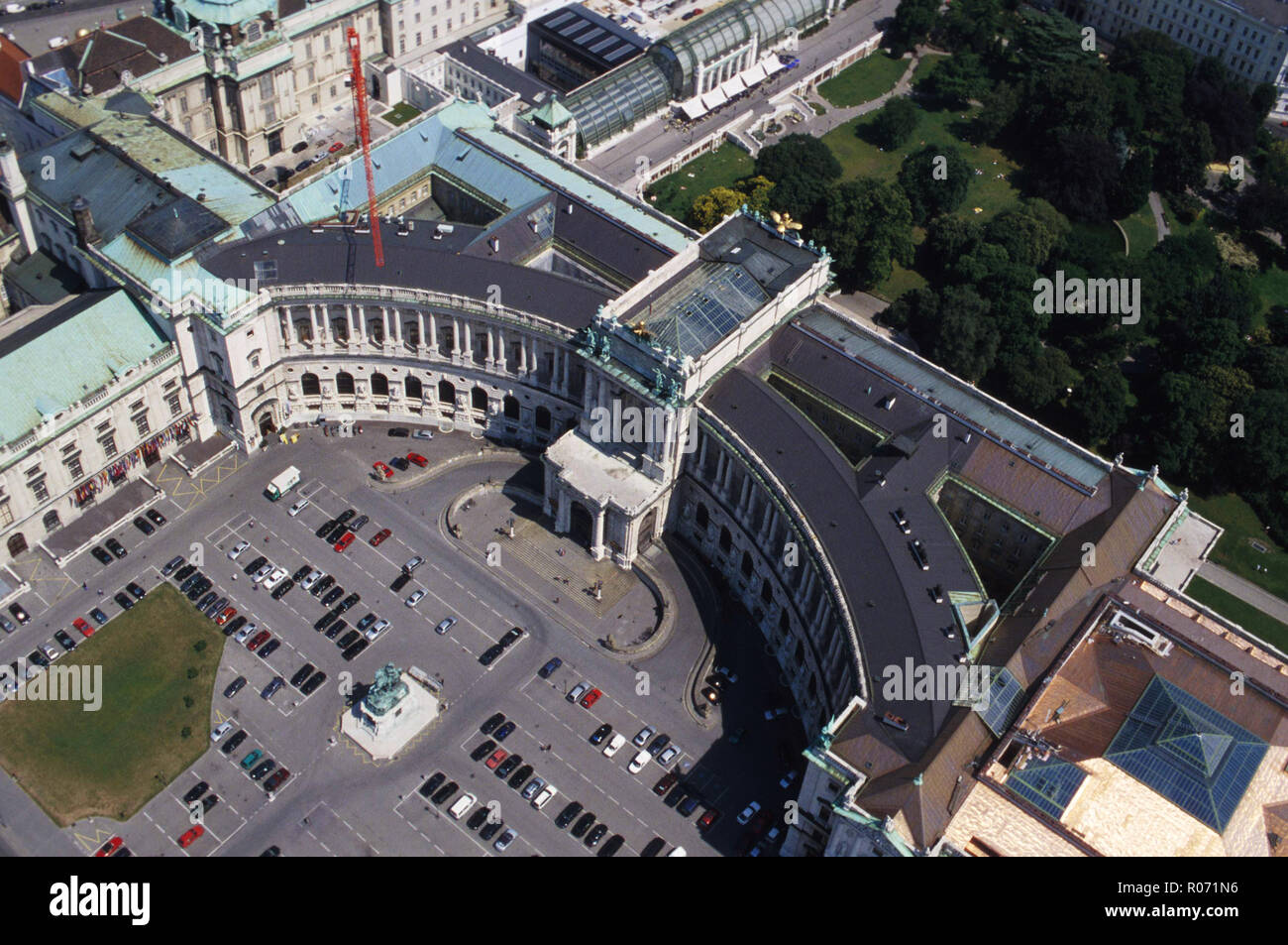 Wien, Hofburg, Heldenplatz, Luftaufnahme Stock Photo