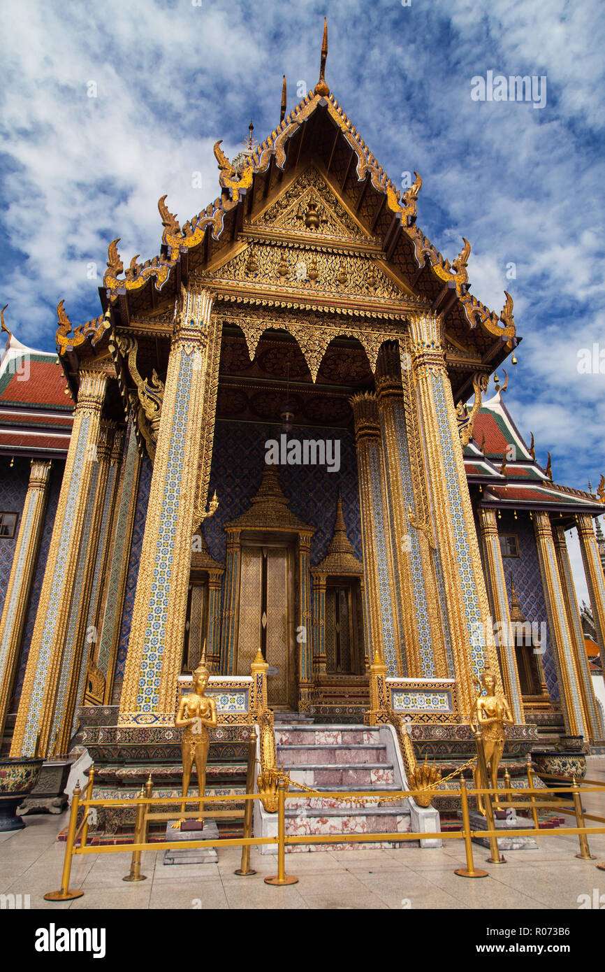 Entrance to the Royal Pantheon at Wat Phra Kaew, Bangkok, Thailand. Stock Photo