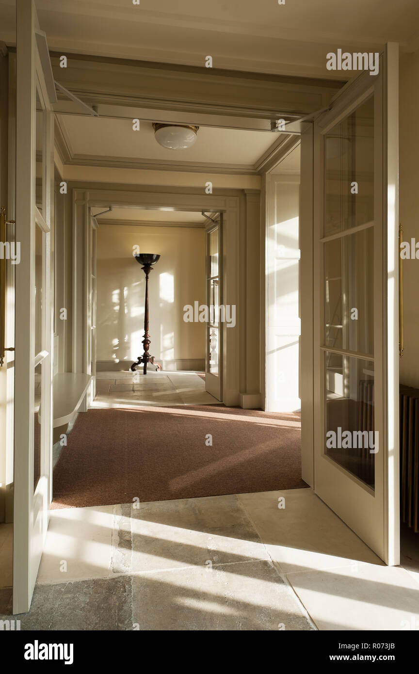 Shadows in hallway in Kensington Palace Stock Photo