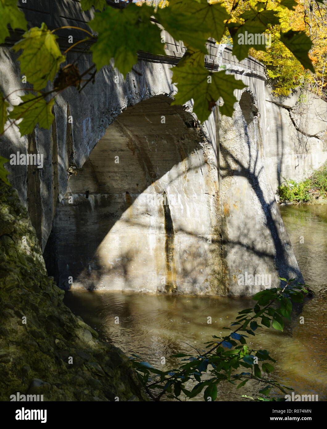 Old bridge over Buffalo Creek Elma NY Stock Photo Alamy