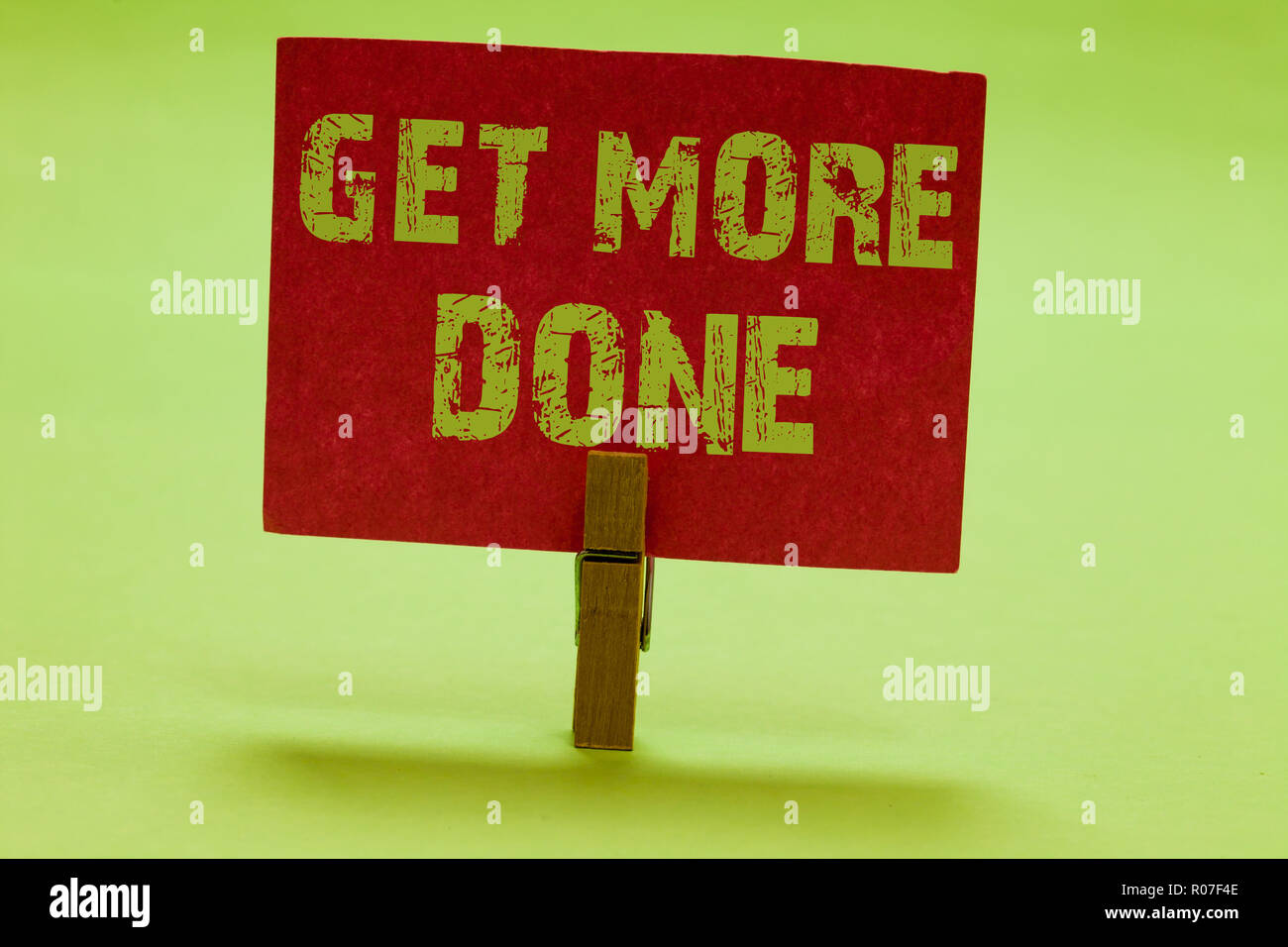 Get R Done Signs Text sign showing Get More Done. Conceptual photo Checklist Organized ...