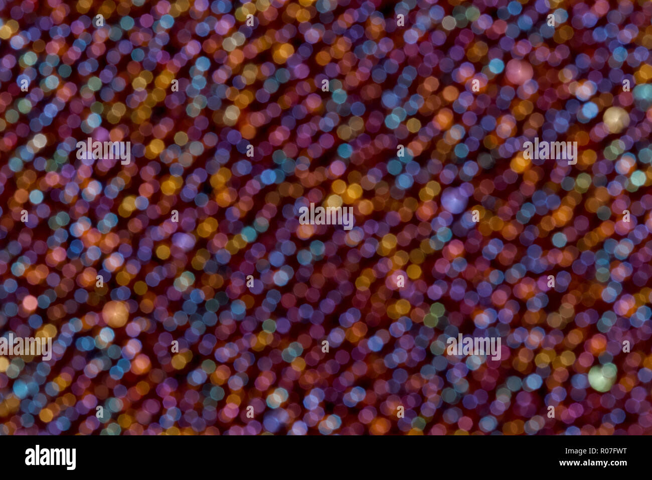 Multicolors bokeh. Vintage style. Party concept texture. Stock Photo