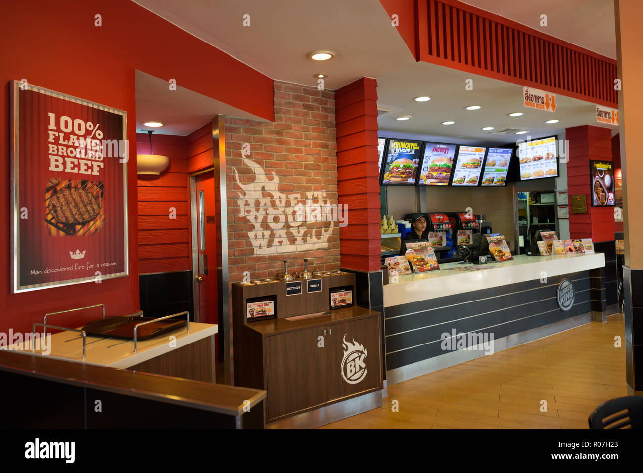 Burger king service counter hi-res stock photography and images - Alamy