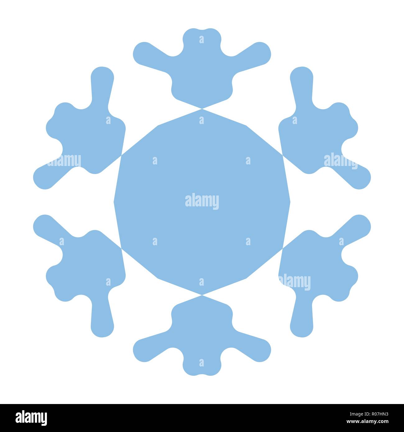 Simple Snowflake Element Stock Vector Image & Art - Alamy