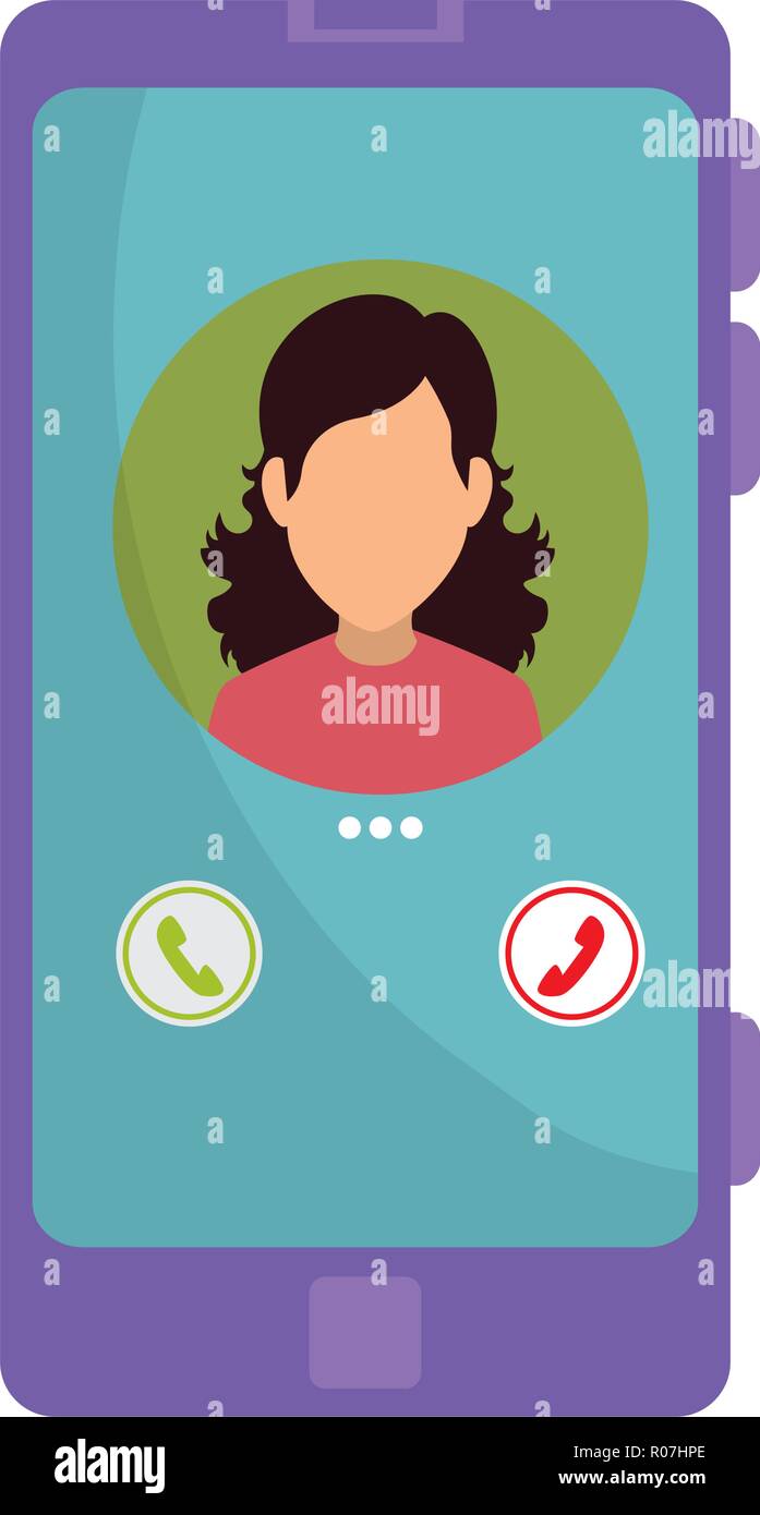 Receiving a cell phone call Stock Vector Images - Alamy