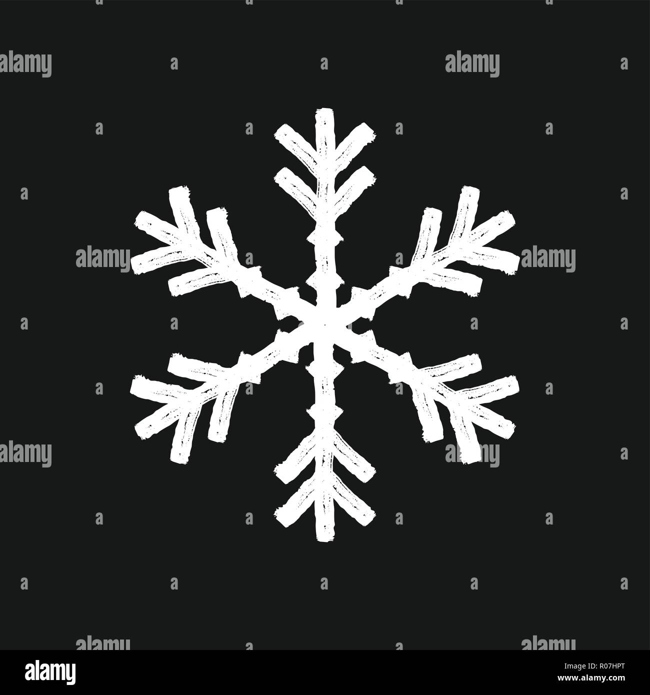 Grunge Painted Snowflake Stock Vector Image & Art - Alamy