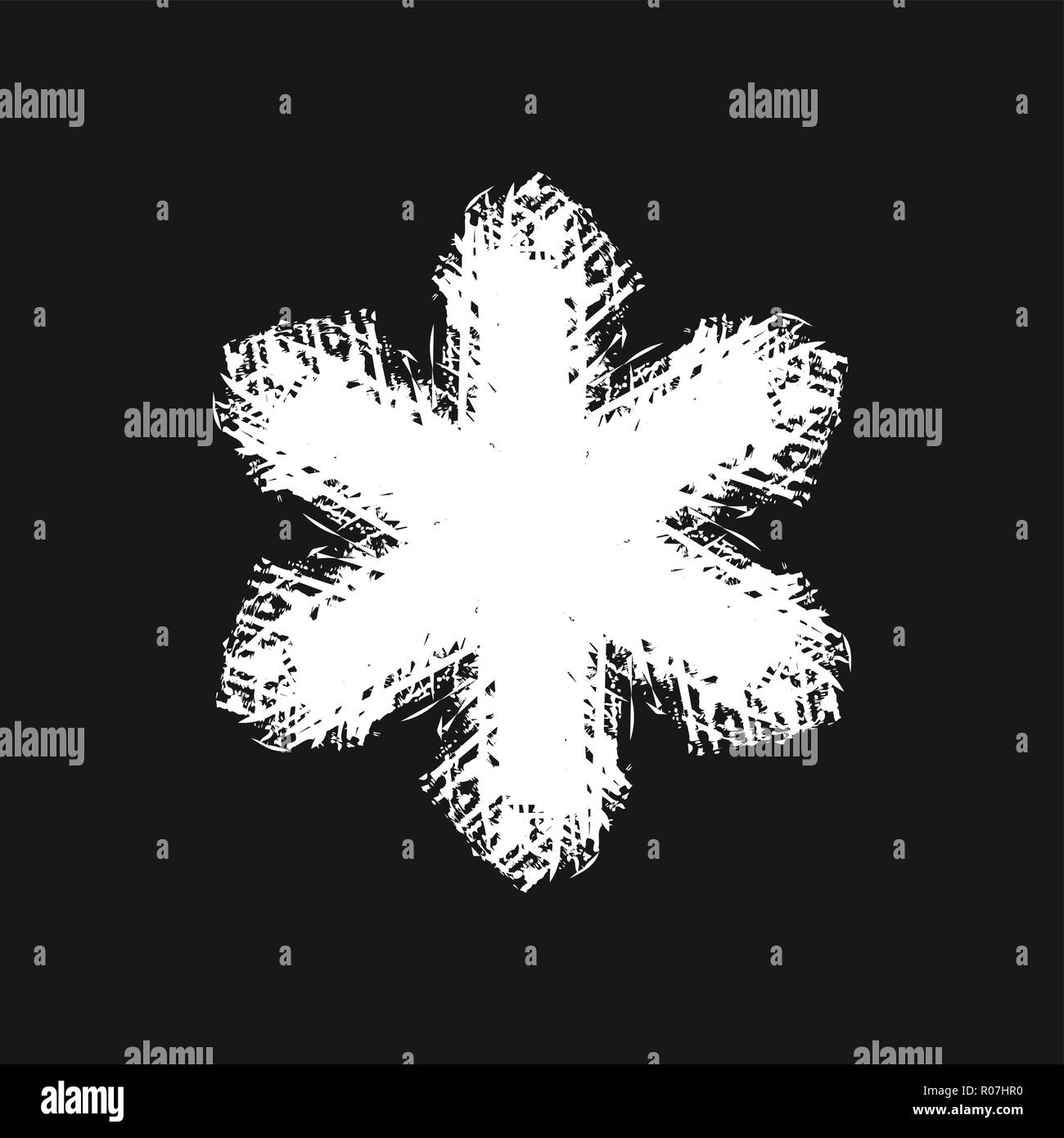 Grunge Painted Snowflake Stock Vector Image & Art - Alamy