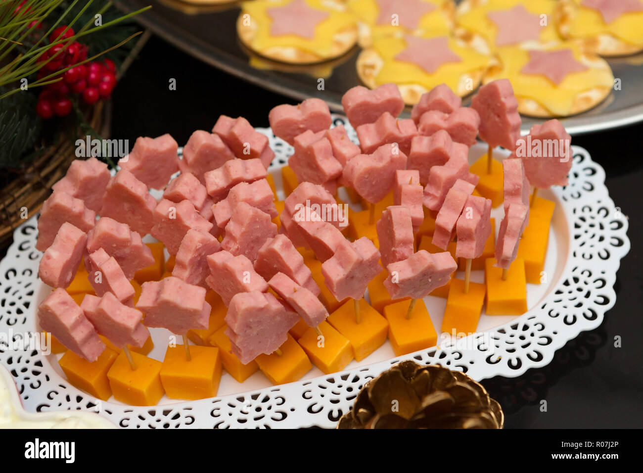 Delicious Party Finger Food Prepared to Feed A Crowd Stock Photo - Alamy