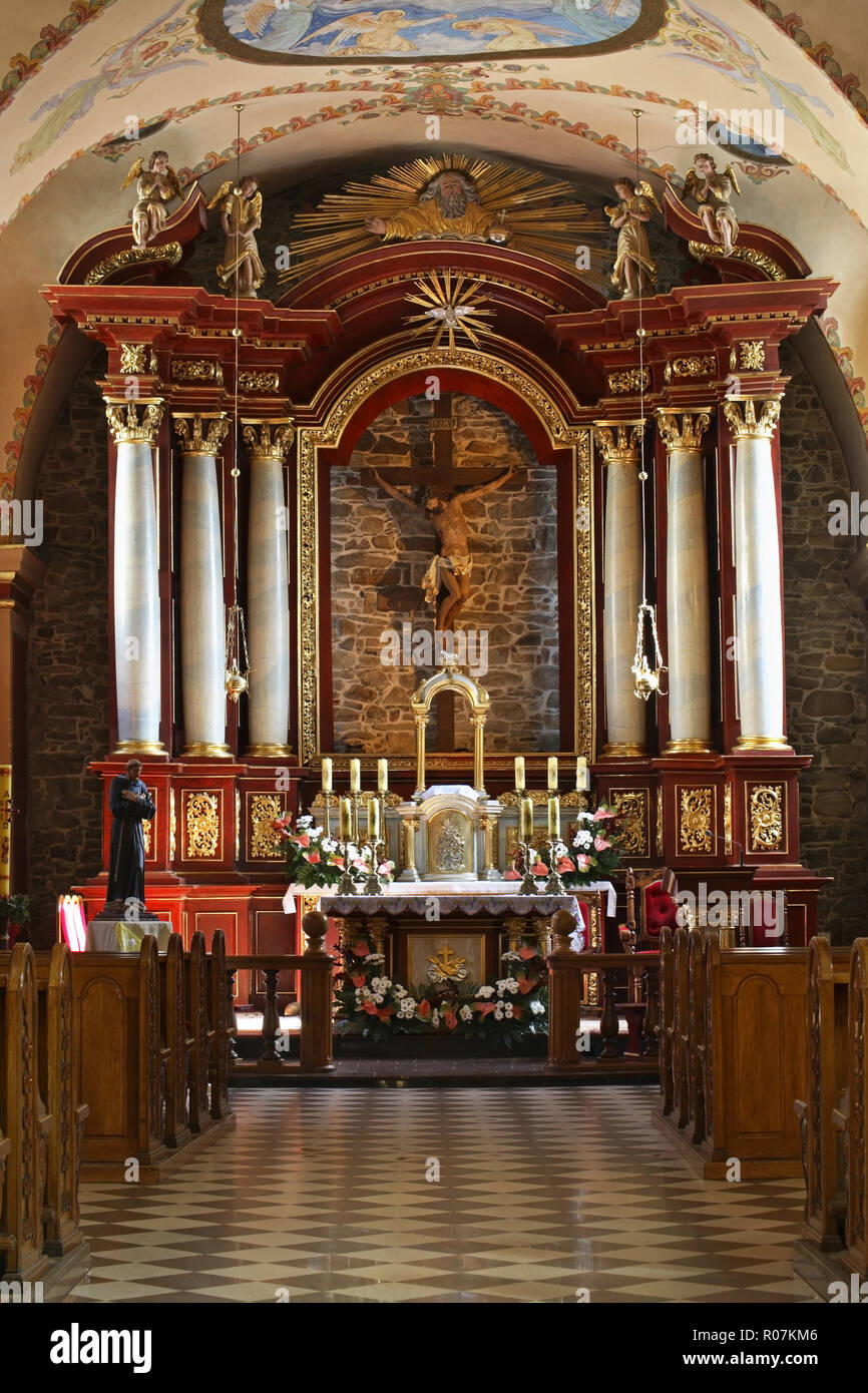 Church of Acquisition of Holy Cross in Sanok. Subcarpathian voivodeship. Poland Stock Photo