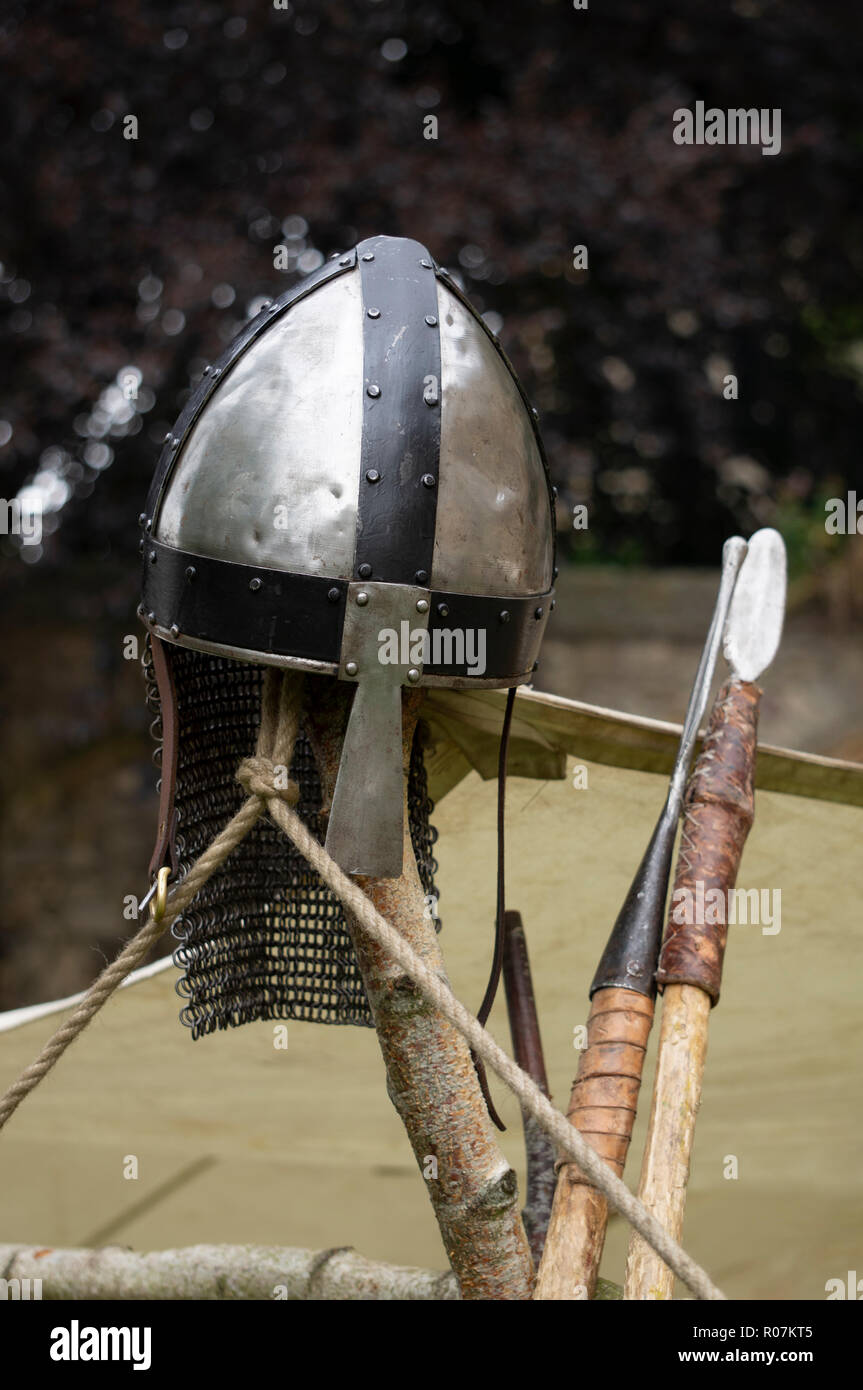 Norman Helmet with Nose Guard and Chainmail 