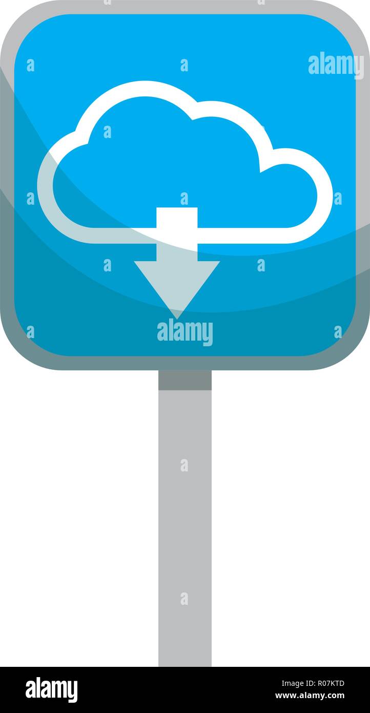 signal with cloud computing server and arrow download vector design ...