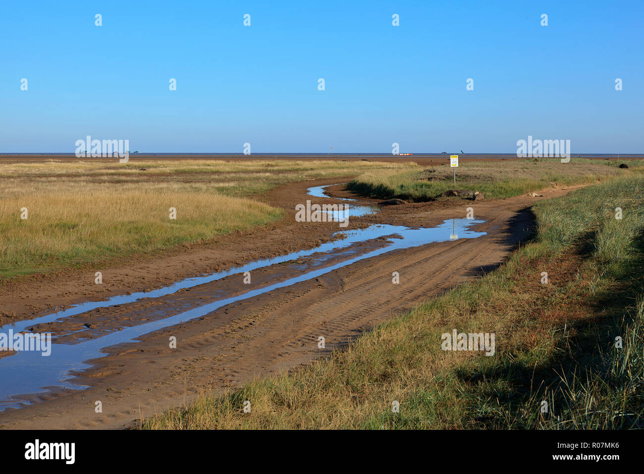 RAF Donna Nook with Seals at birthing time on the Lincolnshire Coast UK Stock Photo