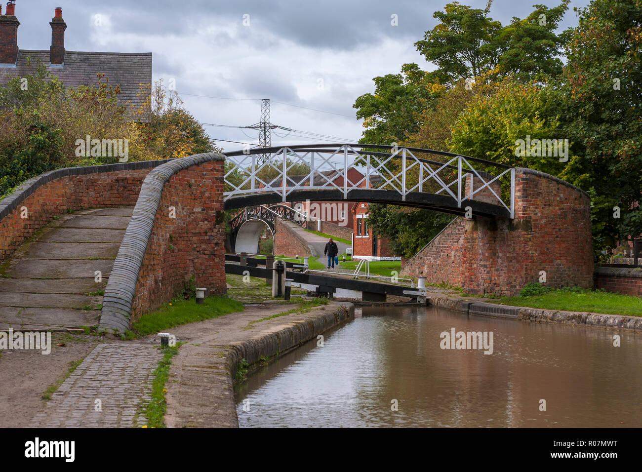 Hawkesbury Junction, aka Sutton Stop: the end of the North Oxford Canal and its junction with the Coventry Canal, Warwickshire, England, UK Stock Photo