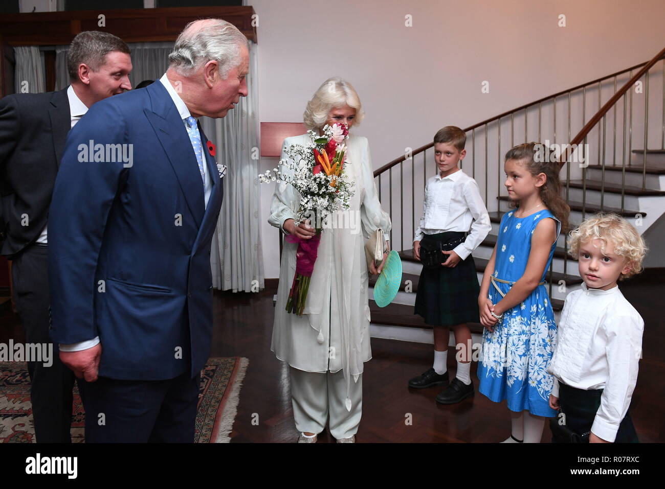 The Prince of Wales and Duchess of Cornwall attend a reception at the British High Commissioner