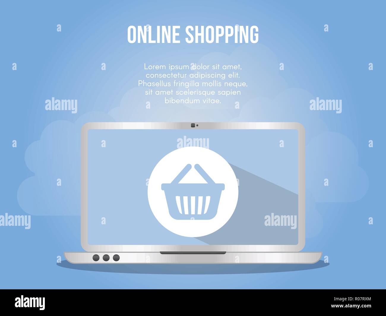 Online shopping concept illustration vector design template Stock Vector