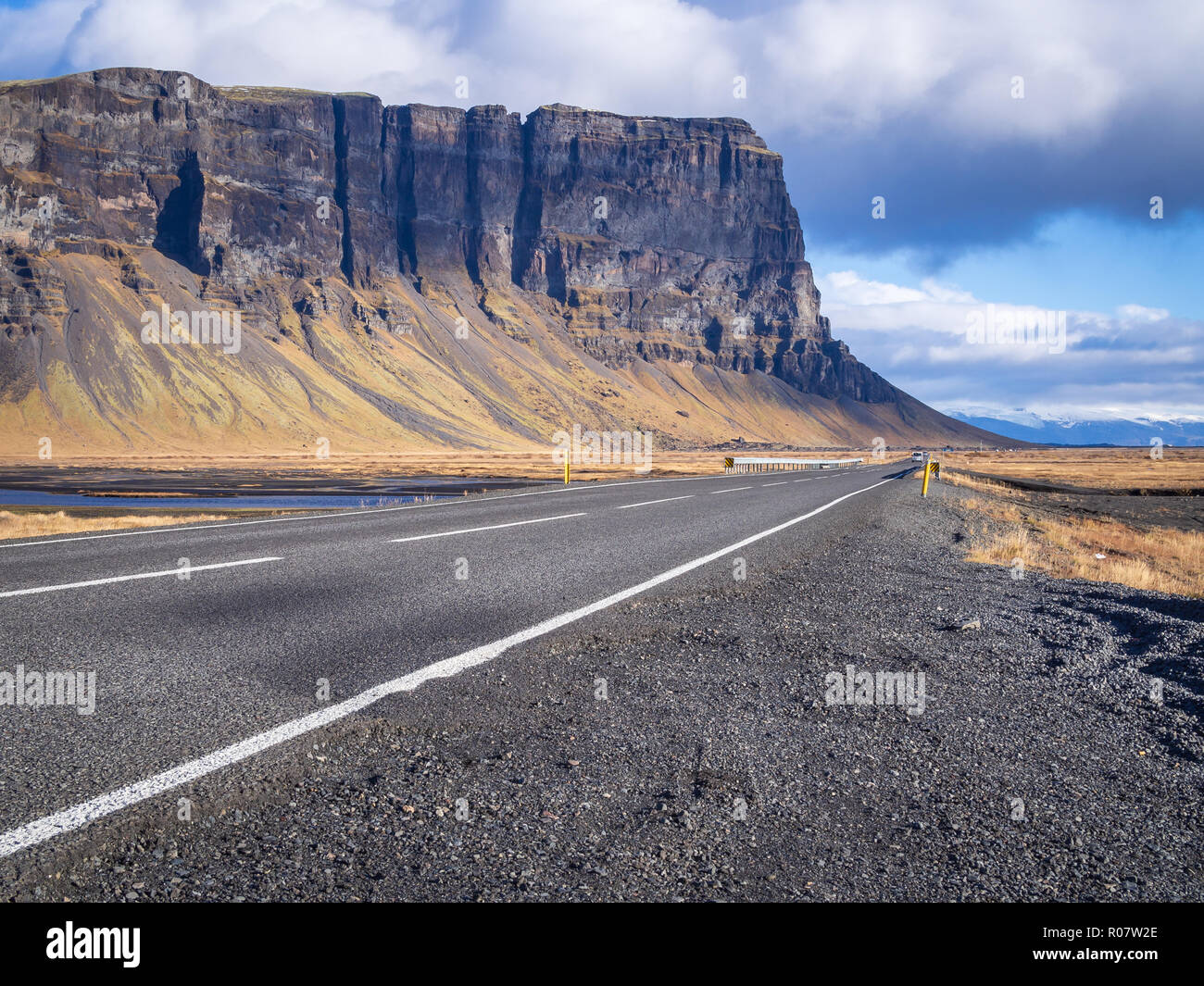Number one road (route one) in Iceland Stock Photo