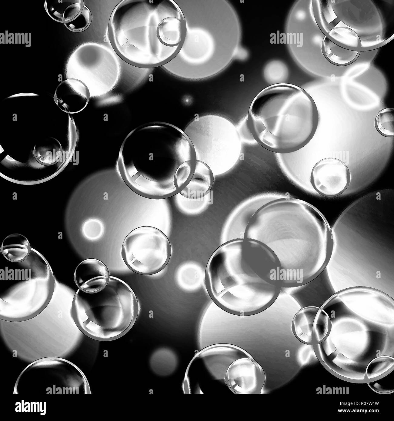 Abstract image of a beautiful rainbow bubble. Stock Photo