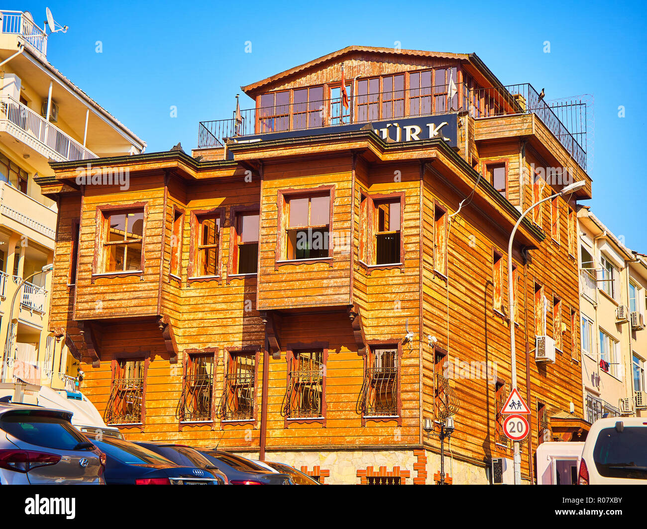 Typical building of the Uskudar district. Istanbul, Turkey. Stock Photo